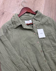 Xirena 100% Cotton Gauze Tyler Shirt in Dark Seagrass