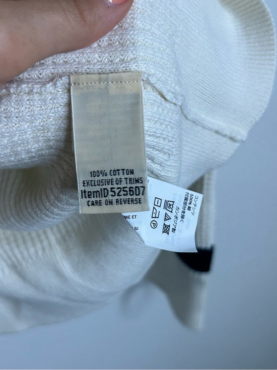 L.L. Bean 100% Cotton Sunwashed Waffle Striped Lightweight Sweater Top