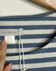 Outerknown 100% Cotton Blue White Striped Scoop Neck Coastal Nautical Dress