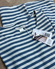 Outerknown 100% Cotton Blue White Striped Scoop Neck Coastal Nautical Dress