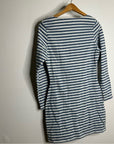 Outerknown 100% Cotton Blue White Striped Scoop Neck Coastal Nautical Dress