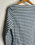 Outerknown 100% Cotton Blue White Striped Scoop Neck Coastal Nautical Dress