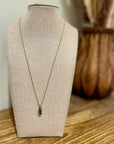 925 Sterling Silver Gold Plated Blue Sapphire Diamond Accent Pendant Necklace