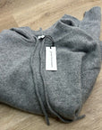 Unsubscribed 100% Cashmere Hooded Sweater Top Gray