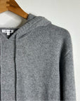 Unsubscribed 100% Cashmere Hooded Sweater Top Gray