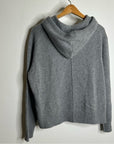 Unsubscribed 100% Cashmere Hooded Sweater Top Gray