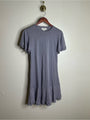 Nation LA 100% Pima Cotton Lavender Lettuce Hem Short Sleeve Mini Dress