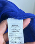 J. Crew 100% Linen Button Down A - Line Mini Dress in Radiant Colbalt Blue