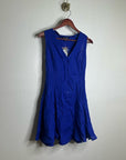 J. Crew 100% Linen Button Down A - Line Mini Dress in Radiant Colbalt Blue