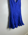 J. Crew 100% Linen Button Down A - Line Mini Dress in Radiant Colbalt Blue