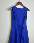 J. Crew 100% Linen Button Down A - Line Mini Dress in Radiant Colbalt Blue