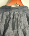 Cleobella 100% Linen Black Gilli Button Down Short Sleeve Midi Dress