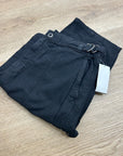 AG Cotton Linen The Noten Black Carpenter High Rise Straight Leg Ankle Pant