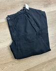 AG Cotton Linen The Noten Black Carpenter High Rise Straight Leg Ankle Pant
