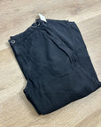 AG Cotton Linen The Noten Black Carpenter High Rise Straight Leg Ankle Pant