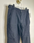 AG Cotton Linen The Noten Black Carpenter High Rise Straight Leg Ankle Pant