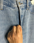 J. Crew 100% Cotton 1984 Lower Rise Distressed Wide Leg Jean