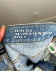 J. Crew 100% Cotton 1984 Lower Rise Distressed Wide Leg Jean