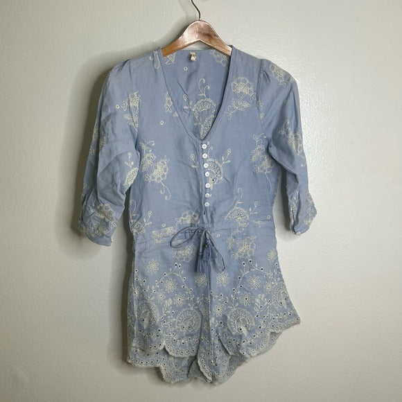 Spell Spell &amp;amp; The Gypsy 100% Cotton Casablanca Chambray Romper - Cotton