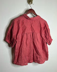 Anthropologie Pilcro 100% Linen Boxy Short Sleeve Button Down Top