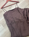 Buck Mason 100% Linen Cross Hatch Linen East End Tank Maxi Dress in Brown