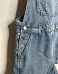 AG 100% Cotton Denim Overalls Shorts Distresssed Chewed Hem