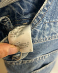 AG 100% Cotton Denim Overalls Shorts Distresssed Chewed Hem