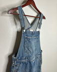 AG 100% Cotton Denim Overalls Shorts Distresssed Chewed Hem