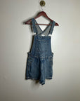 AG 100% Cotton Denim Overalls Shorts Distresssed Chewed Hem