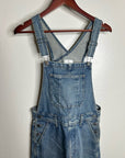 AG 100% Cotton Denim Overalls Shorts Distresssed Chewed Hem