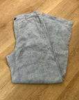Madewell 100% Linen The Zoe Relaxed Straight Leg Pant in Sunfaded Blue