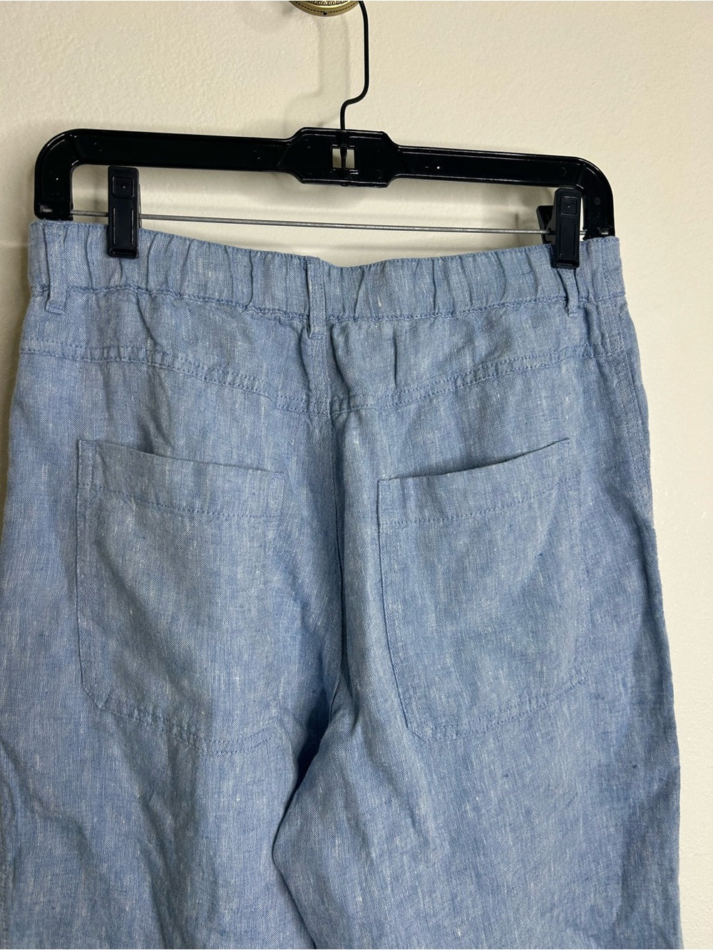 Madewell 100% Linen The Zoe Relaxed Straight Leg Pant in Sunfaded Blue