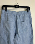 Madewell 100% Linen The Zoe Relaxed Straight Leg Pant in Sunfaded Blue