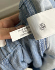 Madewell 100% Linen The Zoe Relaxed Straight Leg Pant in Sunfaded Blue