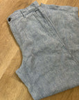 Madewell 100% Linen The Zoe Relaxed Straight Leg Pant in Sunfaded Blue