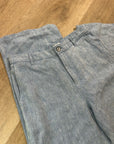 Madewell 100% Linen The Zoe Relaxed Straight Leg Pant in Sunfaded Blue