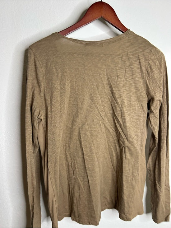 Michael Stars 100% Supima Cotton Slub Long Sleeve V - Neck T - Shirt