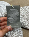 Garnet Hill 100% Organic Cotton White Gray Pajama Set Short Sleeve Top Pant