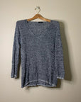 Aritzia Babaton Linen & Silk Knitted Pullover V- Neck Sweater