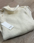 MATE The Label 100% Organic Cotton Knit Frise Neck Pullover Sweater