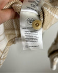 Outerknown 100% Organic Cotton Tan White Plaid Button Down Blanket Shirt