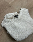 Eileen Fisher Organic Linen Cotton Knit Textured Short Sleeve Sweater Top