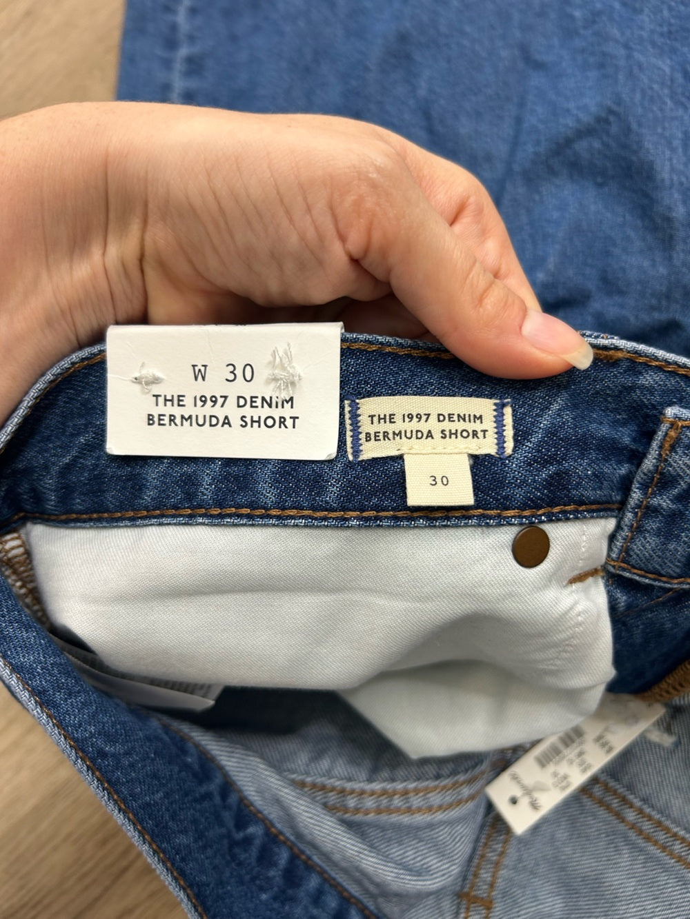 Madewell 100% Cotton The 1997 Denim Bermuda Short Medium Wash