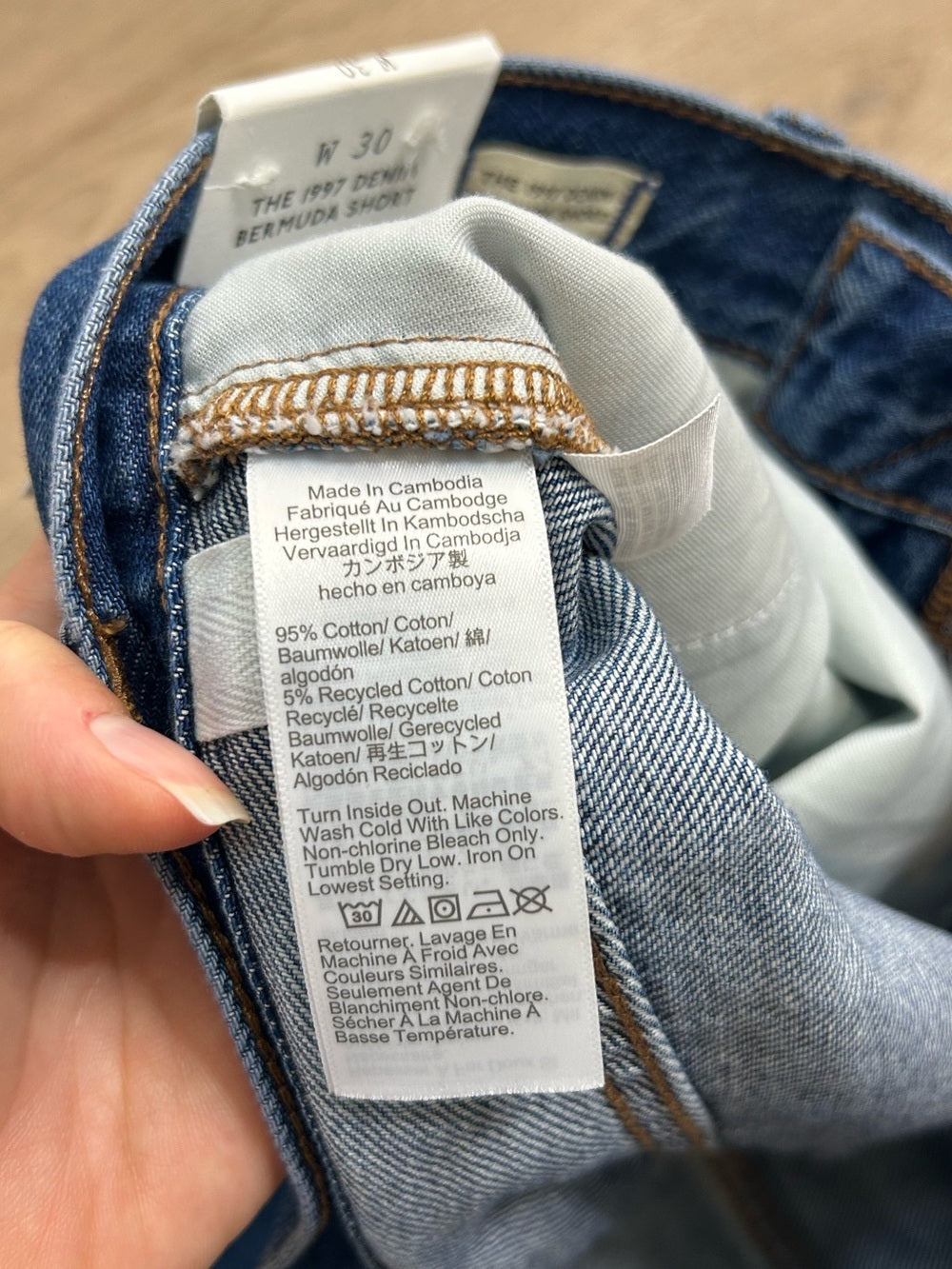 Madewell 100% Cotton The 1997 Denim Bermuda Short Medium Wash