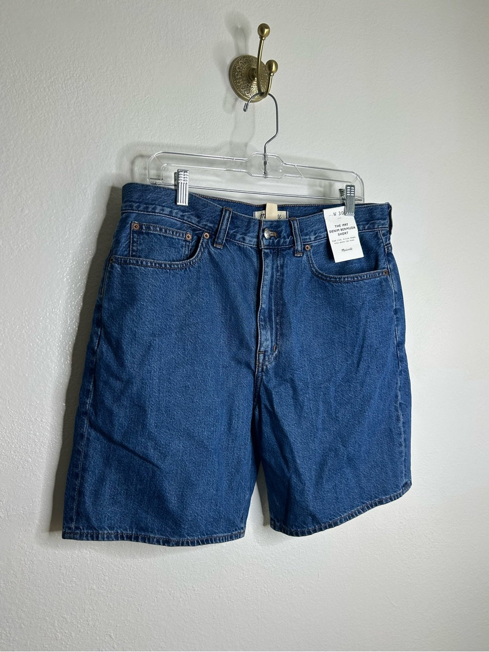 Madewell 100% Cotton The 1997 Denim Bermuda Short Medium Wash