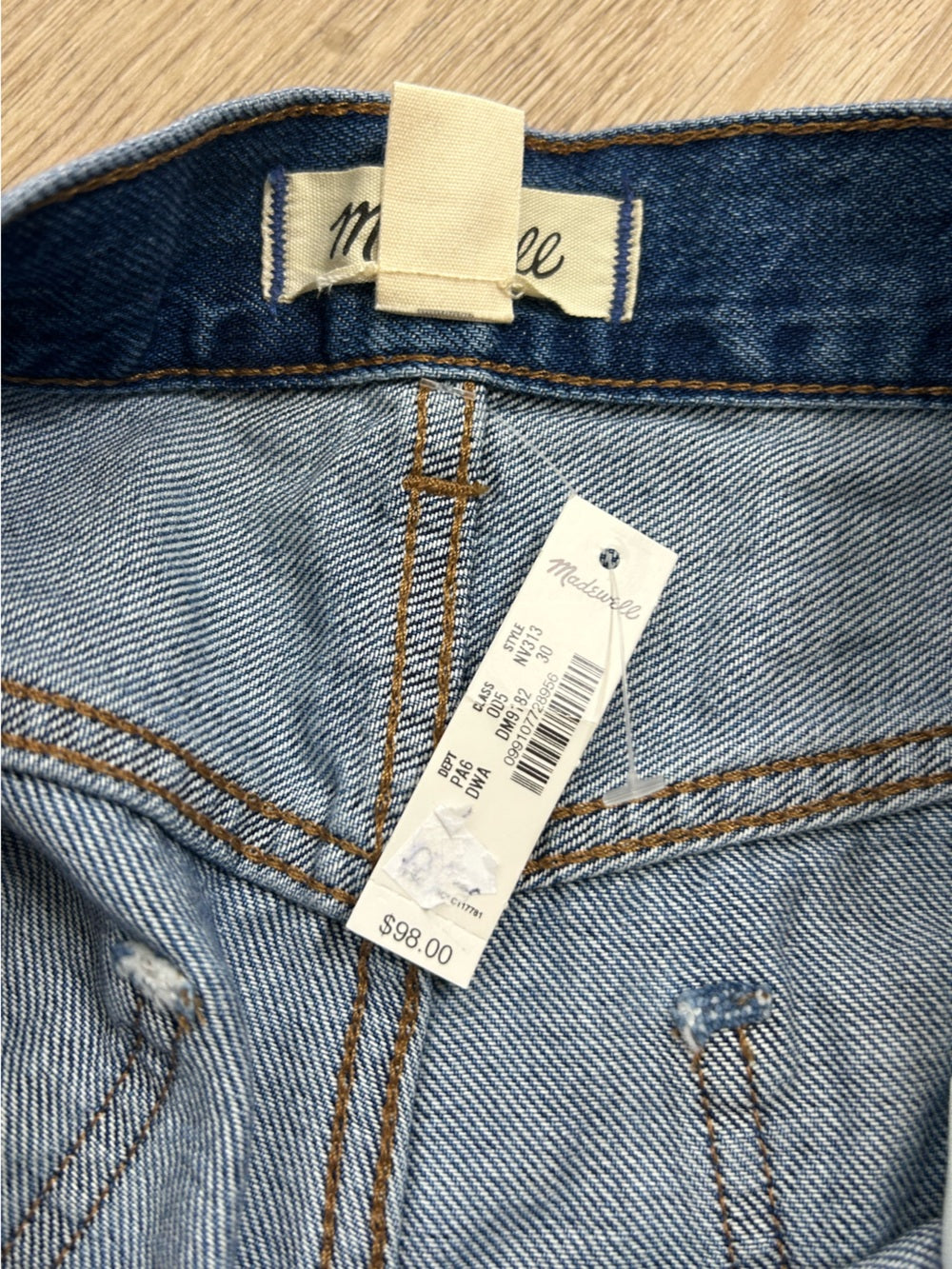 Madewell 100% Cotton The 1997 Denim Bermuda Short Medium Wash