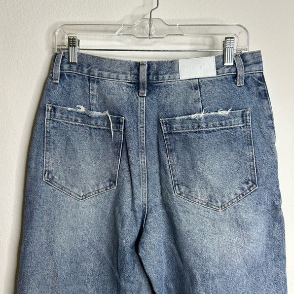 Pistola Hemp Organic Cotton Gianna Mid Rise Denim Barrel Balloon Leg Jean