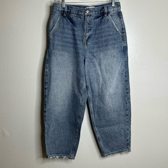 Pistola Hemp Organic Cotton Gianna Mid Rise Denim Barrel Balloon Leg Jean