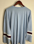 Daydreamer 100% Cotton Baby Blue Oversized Varsity Style Long Sleeve Top