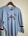 Daydreamer 100% Cotton Baby Blue Oversized Varsity Style Long Sleeve Top